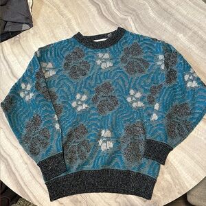 Blue and grey vintage 90s knit sweater XL but I can see it fitting a size m/L